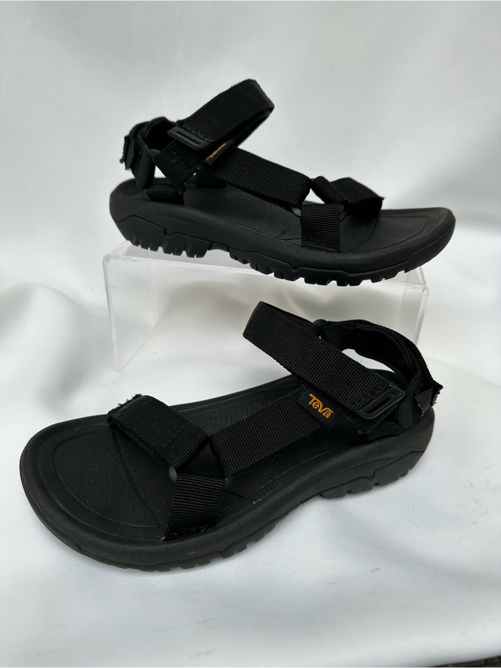Teva Women's Size 5, Black Hook-and-Loop Sport Sandals